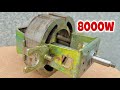 How i turn blender motor body into 220v 8000w electric ⚡️ generator