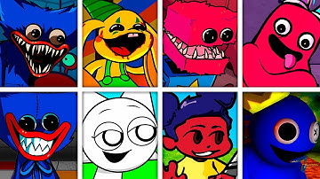 PLAYTIME but Every Turn a Different Character Sings 🎶⚡ (FNF X Poppy Playtime)