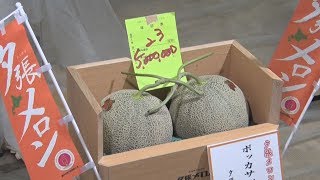 過去最高2玉500万円  夕張メロン初競り