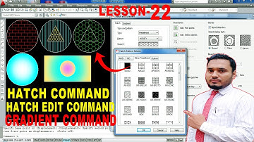 Hatch Command in Autocad || Gradient Command || Hatch edit Command in AutoCAD ||