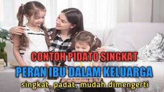 🔴 EXAMPLE OF A SHORT SPEECH 'THE ROLE OF A MOTHER IN THE FAMILY' || easy & short speech, bold and...