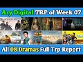 Ary digital trp report of week 07  all 08 dramas full trp report