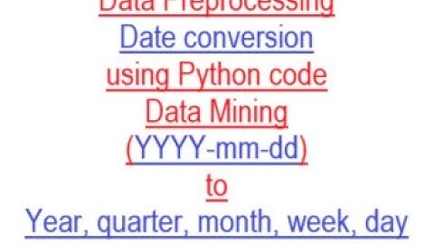 Data Preprocessing - Transforming date - a python program #python  #pandas #datascience