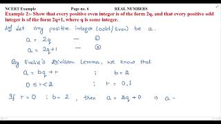Show that every positive even integer is of the form 2q, and that every positive odd integer.....
