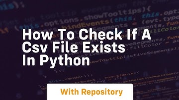 how to check if a csv file exists in python