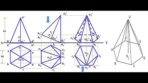 Engineering Graphics Lecture 012W Projection of Solids XXIII (Hexagonal Pyramid inclined to HP & VP)