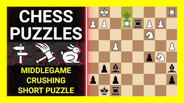 Chess Puzzles to Practice. Themes: Middlegame, Crushing, Short puzzle. Learn Chess
