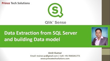 Qlik Sense Tutorial | Data Extraction from SQL Server and building Data model