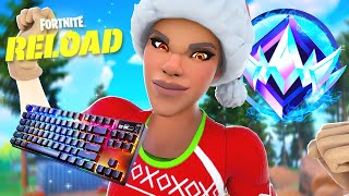 Fortnite Solo Ranked Reload Gameplay 🏆 Apex Pro ASMR 😴 Satisfying Keyboard Fortnite 360 FPS