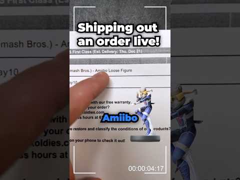 Joey Ships Out an Order Live!#videogames #amiibo #nintendo #zelda #packingorders #dkoldies