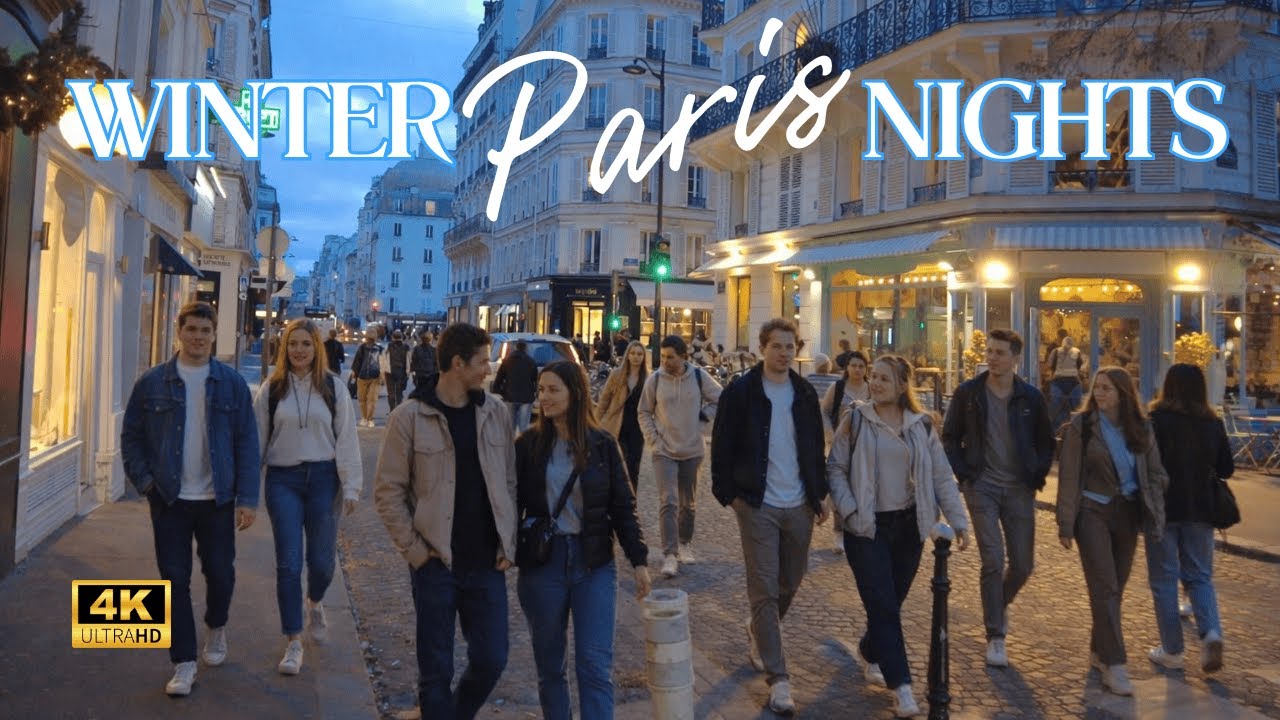 [4K] Paris Winter Evening Walk | The UNTOURISTY Batignolles, Pont Cardinet and Courcelles