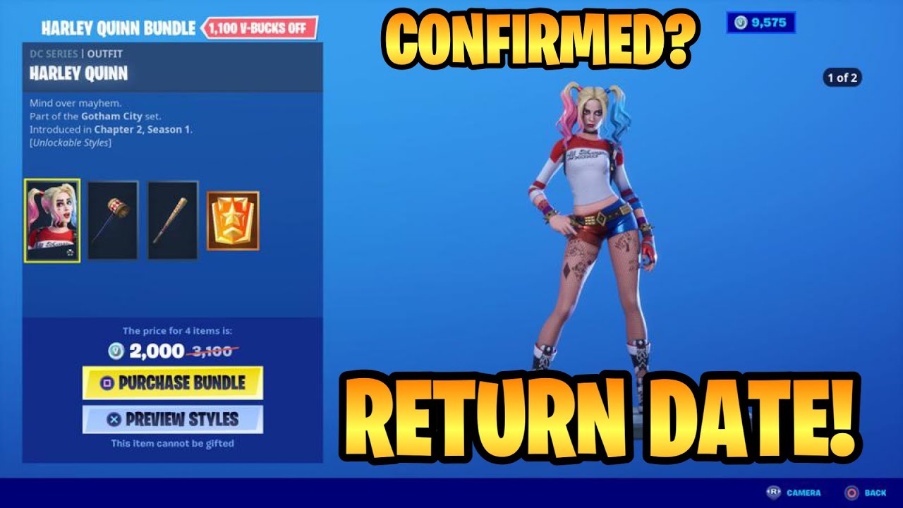Harley Quinn Skin RETURN RELEASE DATE in Fortnite Item Shop! (Harley