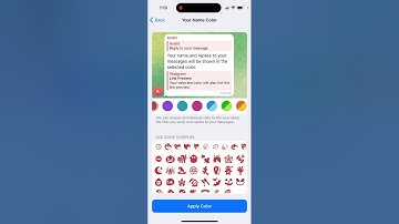 How to change name/account color in Telegram?