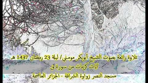 تلاوة مبكية بصوت الشيخ أبوبكر مومني من سورة ق ليلة 23 رمضان 1437 هــ