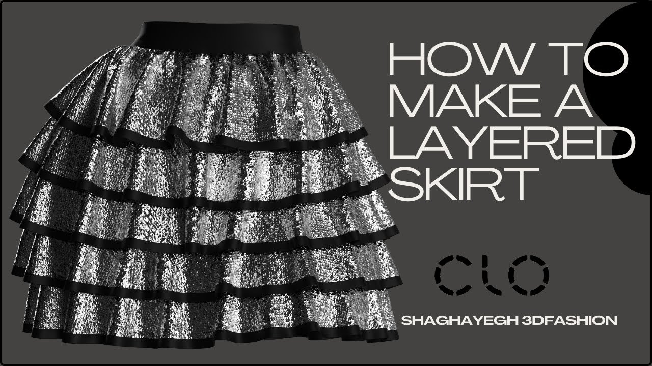 How to creat a Layered Ruffle skirt in Clo3D/step -by-step Tutorial.💫✨