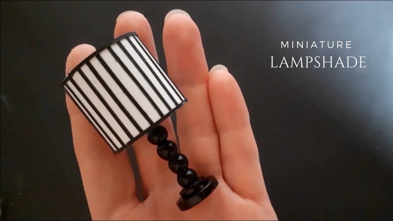 DIY Miniature Lampshade with Paper and Beads. Miniature Abat-Jour en Papier et Perles 