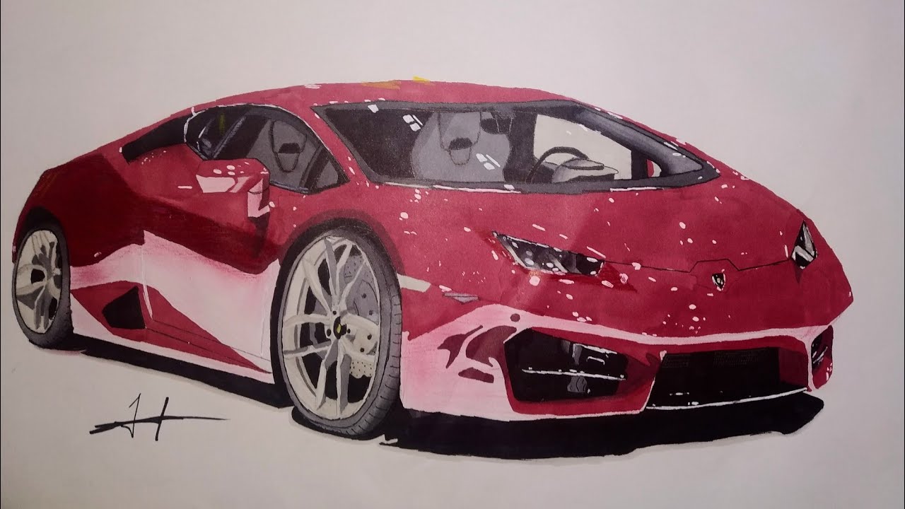 Как рисовать ламборгини хуракан
