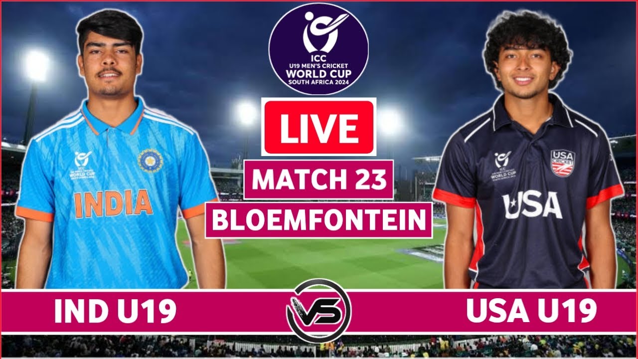 U19 World Cup Live India U19 v United States U19 Live IND U19 vs USA