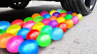 Car vs Giant Slime Balls With Crushing Soft Crunchy Things & Experiment Car Coca-Cola, Sprite, Fanta