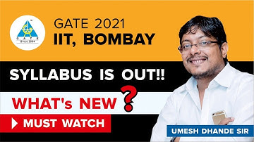 GATE-2021 | IIT Bombay | Syllabus is Out | What