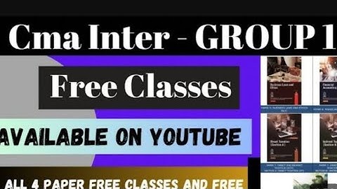 best Free lecture for cma inter group 1 😃