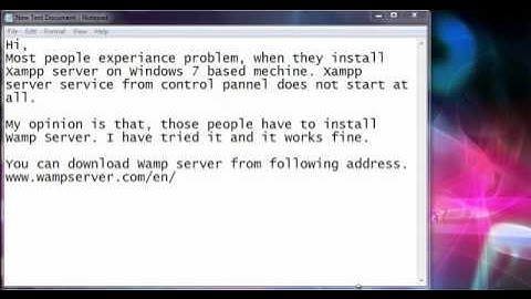 Problem installing Xampp server on Windows 7 Solved