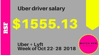 Uber Driver Pay Statement Week of Oct 22-28 2018