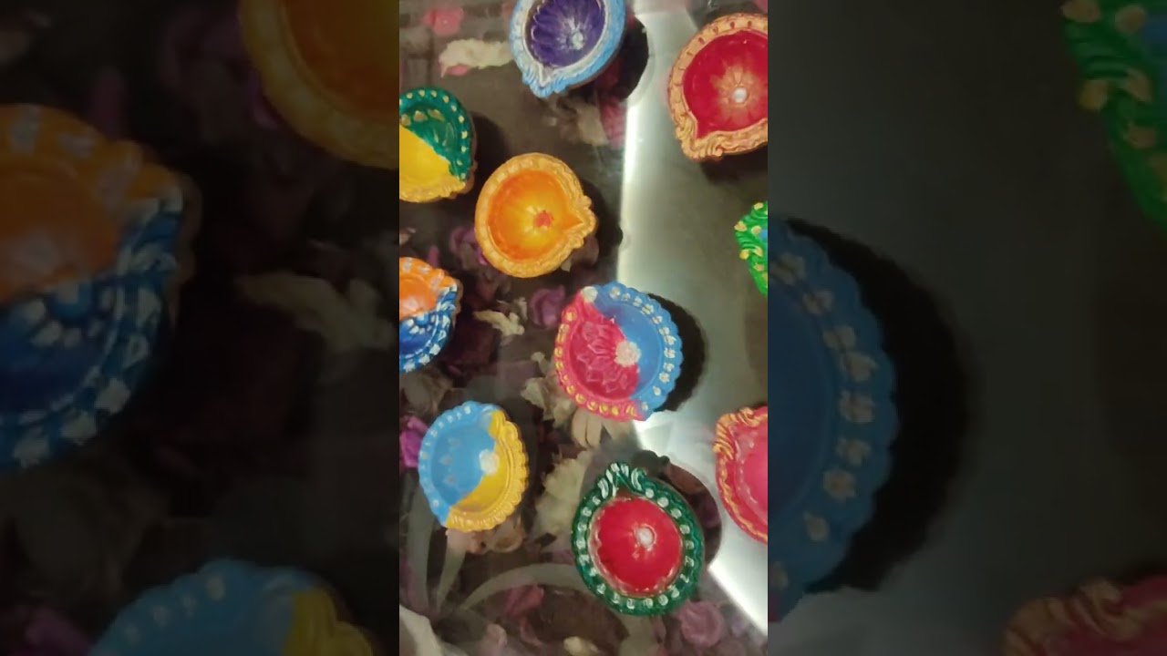 Diy diya decoration #ideas#diwalispecial