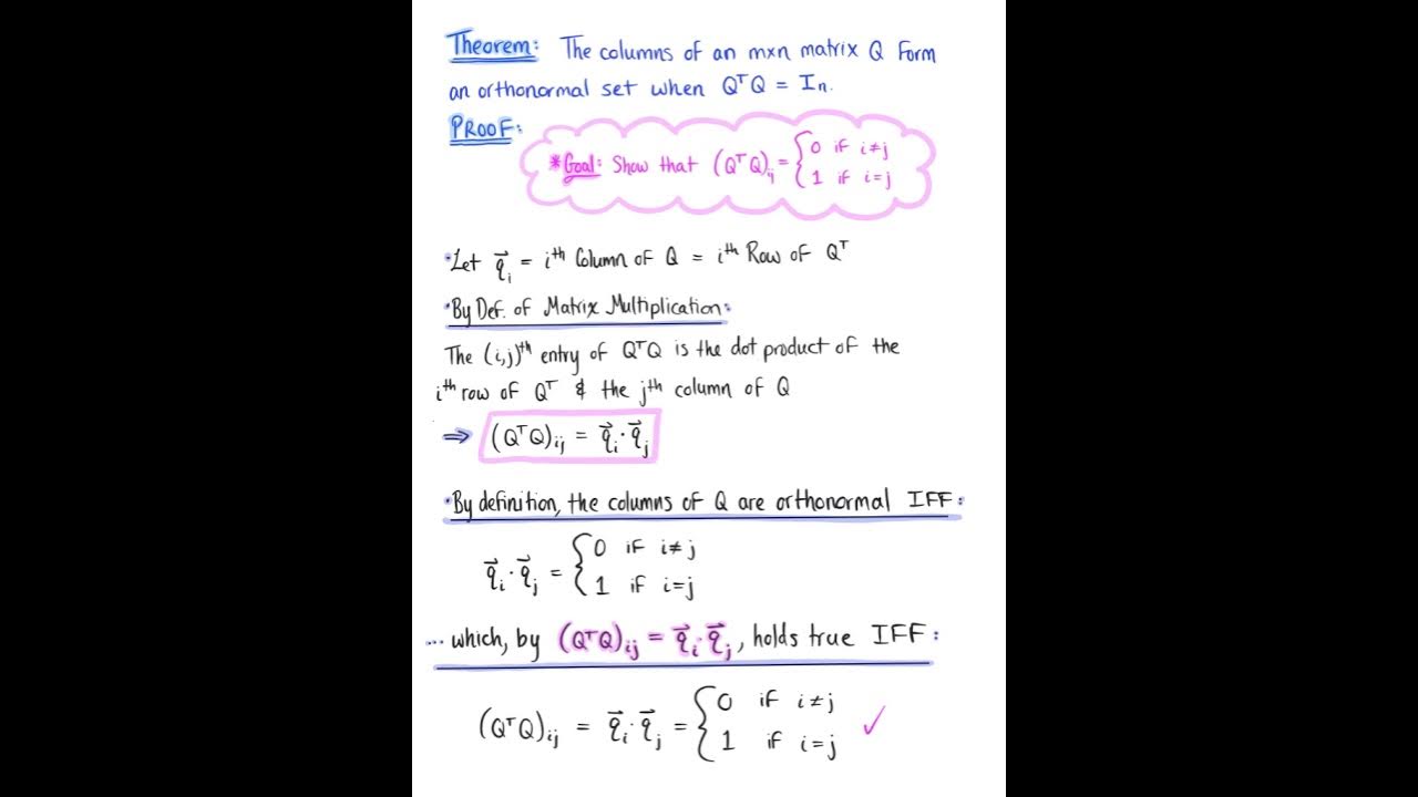 Orthogonal Matrices (Definition & Theorems) YouTube