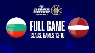 Bulgaria v Latvia | Full Basketball Game | FIBA U18 European Championship 2022