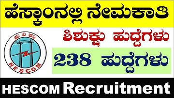 HESCOM Recruitment 2022| Apprenticeship| Jobs in Karnataka| Udyoga Mahiti|
