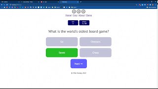 SP21 Web Apps: 14 - Building the React Quiz Game - TriviaItem screenshot 5