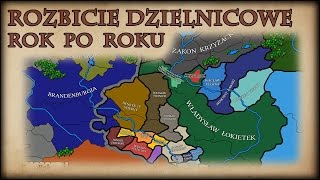 Rozbicie Dzielnicowe na mapach, rok po roku - Historia na Szybko