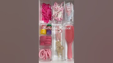 Restocking my daughters bathroom 🎀 #bathroomrestock #restockingvideo #asmrrestock #amazonfinds2025