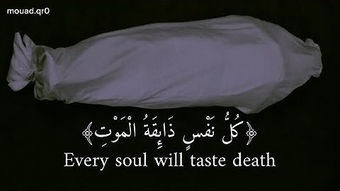 { كُلُّ نَفْسٍ ذَائِقَةُ الْمَوْتِ ۖ ثُمَّ إِلَيْنَا تُرْجَعُونَ} سورة العنكبوت ( عبد الرحمن مسعد )