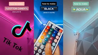 Tiktok Led Light Compilation 2- led lights diy colors DIY Cotton Candy, Black, Aqua etc,.