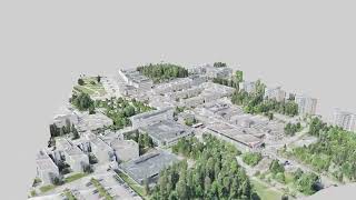 Static 3D Reconstruction of Tampere University’s Hervanta Campus in Blender Featuring Fog Simulation