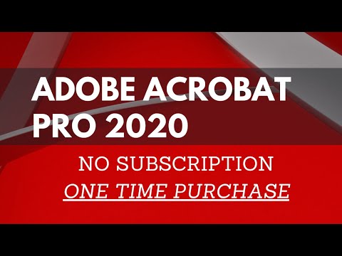 Acrobat Pro 2020 NO subscription (not free)