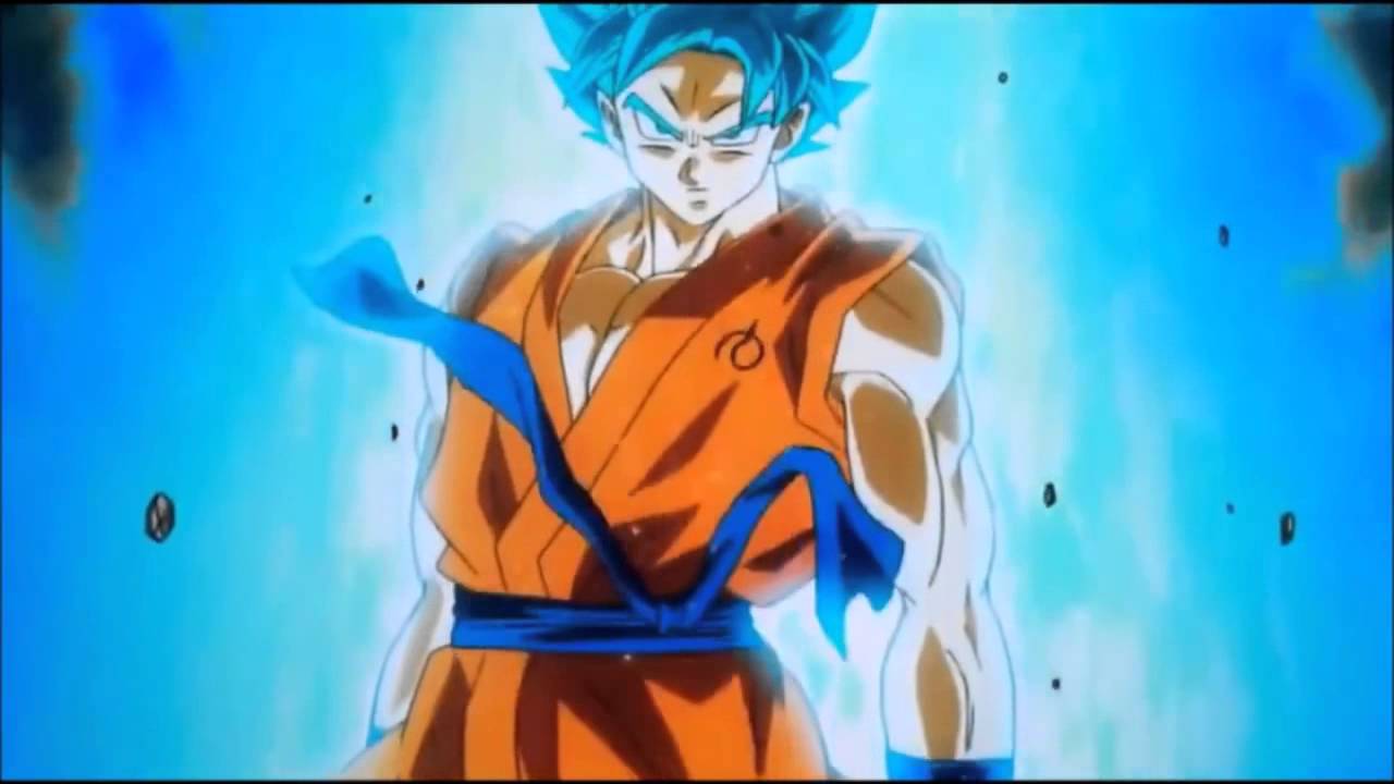 Goku se transforma en Super saiyajin dios Azul HD - YouTube