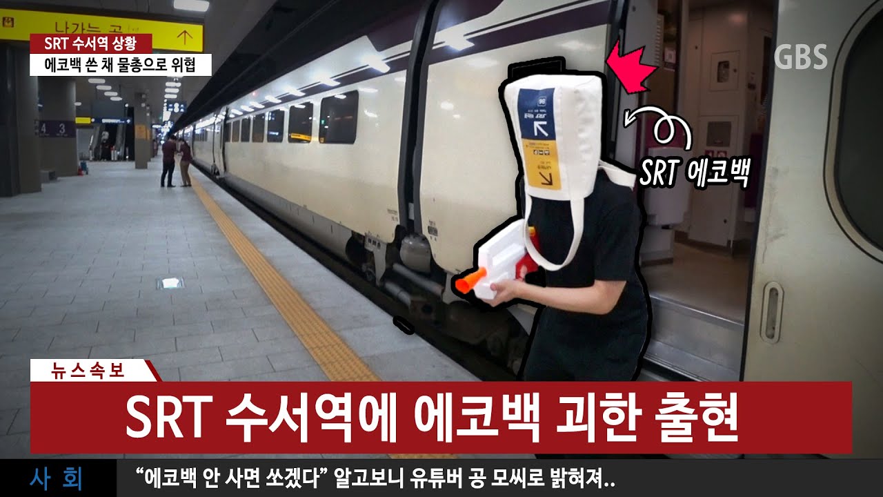 [공작소] 에코백 쓰고 SRT 열차 앞에서 정말 별짓을 다하네요..🤮