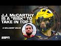 J.J. McCarthy WORTH a top 5 draft pick?   Caleb Williams STILL the bonafide No. 1 pick | First Take