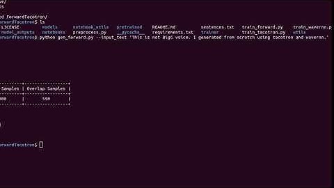 TTS Forward-Tacotron + WaveRNN