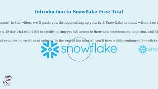 Setting Up Your First Snowflake Account Free Trial — step by step signup and initial config