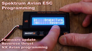 Spektrum SPMXCA200 V2 Avian Firma ESC update programmering NX TX programmering Omgekeerde stuwkracht