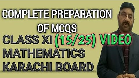 Complete preparation of MCQs|(15/25)Video,Chapter# Trigonometry|Mathematics|Class XI,Karachi Board