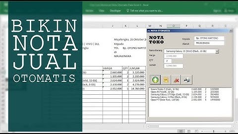 [FREE] Nota Penjualan Toko Otomatis Versi Excel