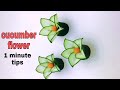 Cucumber flower design by hand flower
