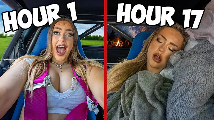 24 HOUR CHALLANGE IN MY RACE CAR!!