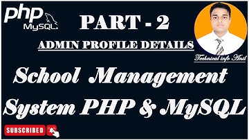 SCHOOL  MANAGEMENT SYSTEM IN  PHP & MySQL PART - 2 || हिन्दी  || SOURCE CODE ...