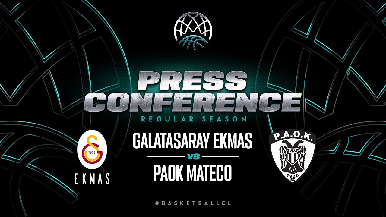 Galatasaray EKMAS v PAOK mateco - Press Conference Basketball Champions League 2023 - Basketball Champions League - Qualification Rounds 2024